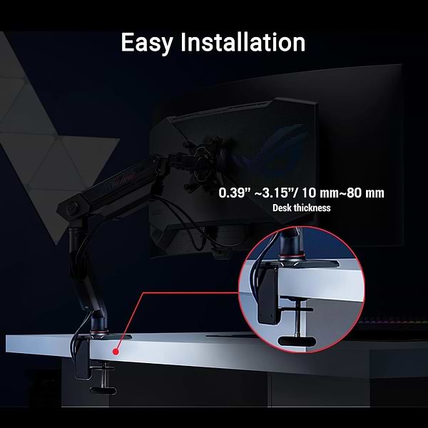 Фото - Крепление настольное Asus ROG Ergo Monitor Arm AAS01 (90LA00Q0-B01170)