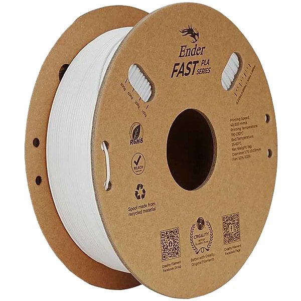 Фото - Нитка для PLA-картриджа Creality Ender 2x1кг, 1.75мм, White (3301010396)