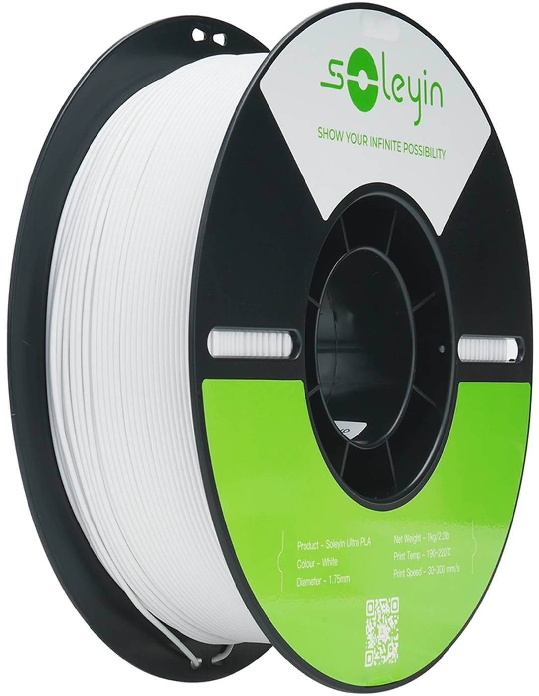 Нитка для PLA-картриджа Creality ULTRA Filament Soleyin 1.75мм белый (3301010609)