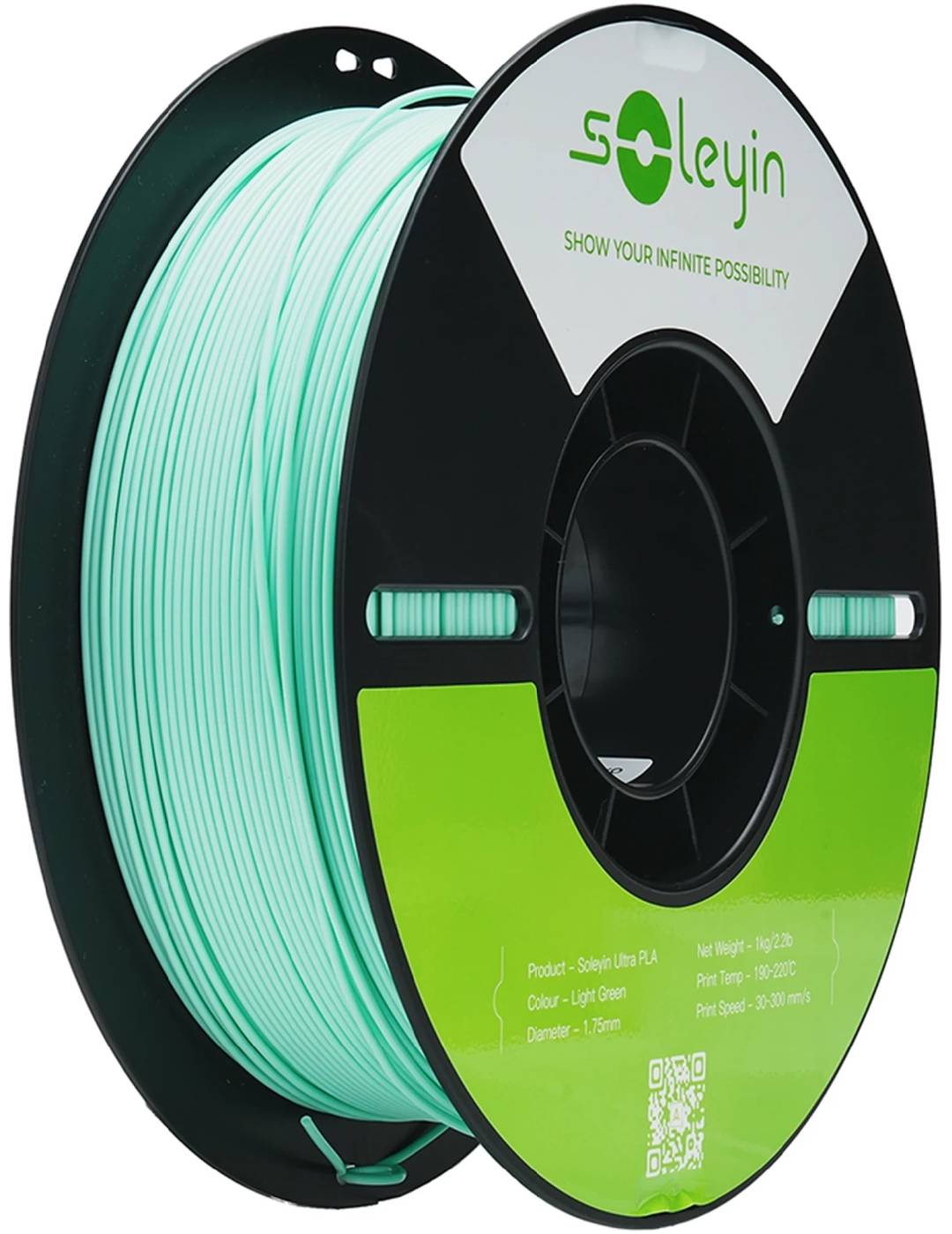 Нитка для PLA-картриджа Creality ULTRA Filament Soleyin 1.75мм светло-зеленый (3301010603)