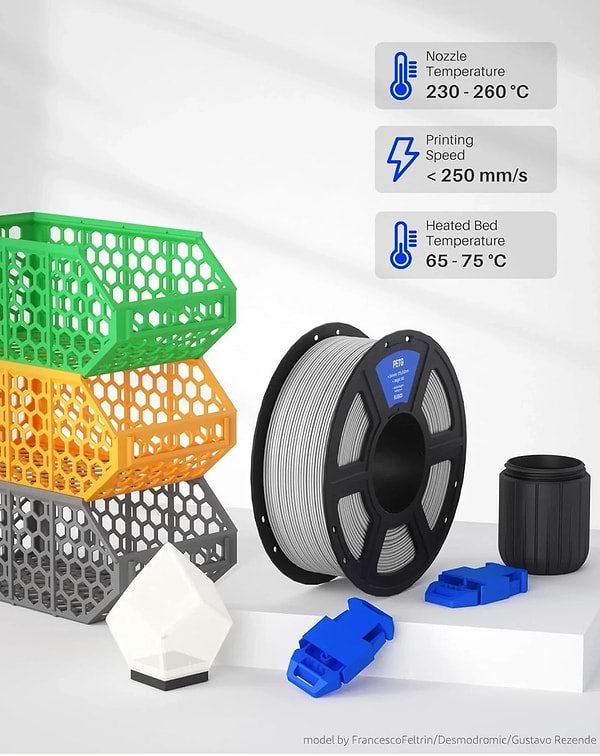 Фото - Нитка для PETG-картриджа Elegoo Filament 1.75 мм зелений (50.203.0389)
