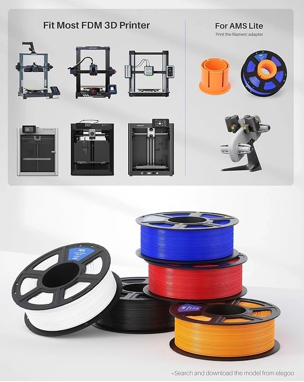 Фото - Нитка для PETG-картриджа Elegoo Filament 1.75 мм зелений (50.203.0389)