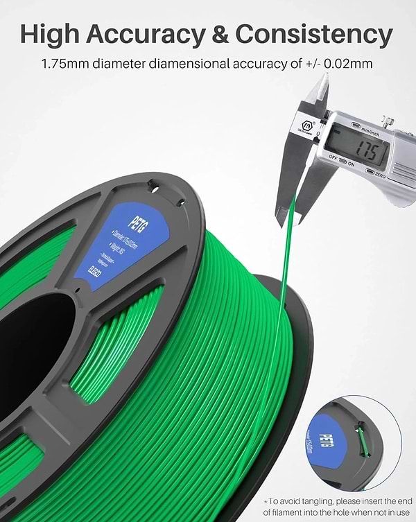 Фото - Нитка для PETG-картриджа Elegoo Filament 1.75 мм зелений (50.203.0389)