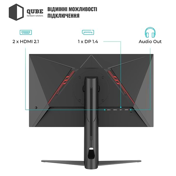 Фото - Монитор игровой QUBE Overlord G25F300H