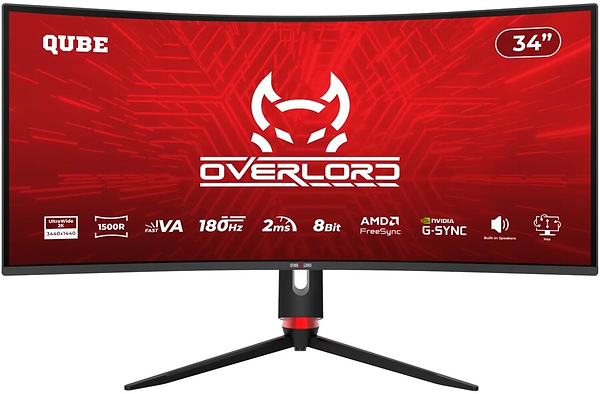 Фото - Монітор ігровий QUBE Overlord C34UQ180H
