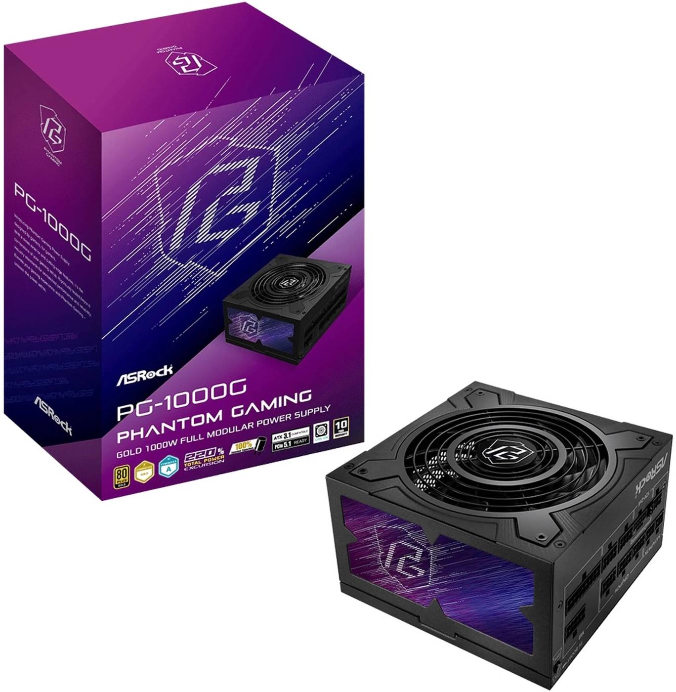 Блок питания для ПК ASRock Phantom Gaming 1000W (PG-1000G)