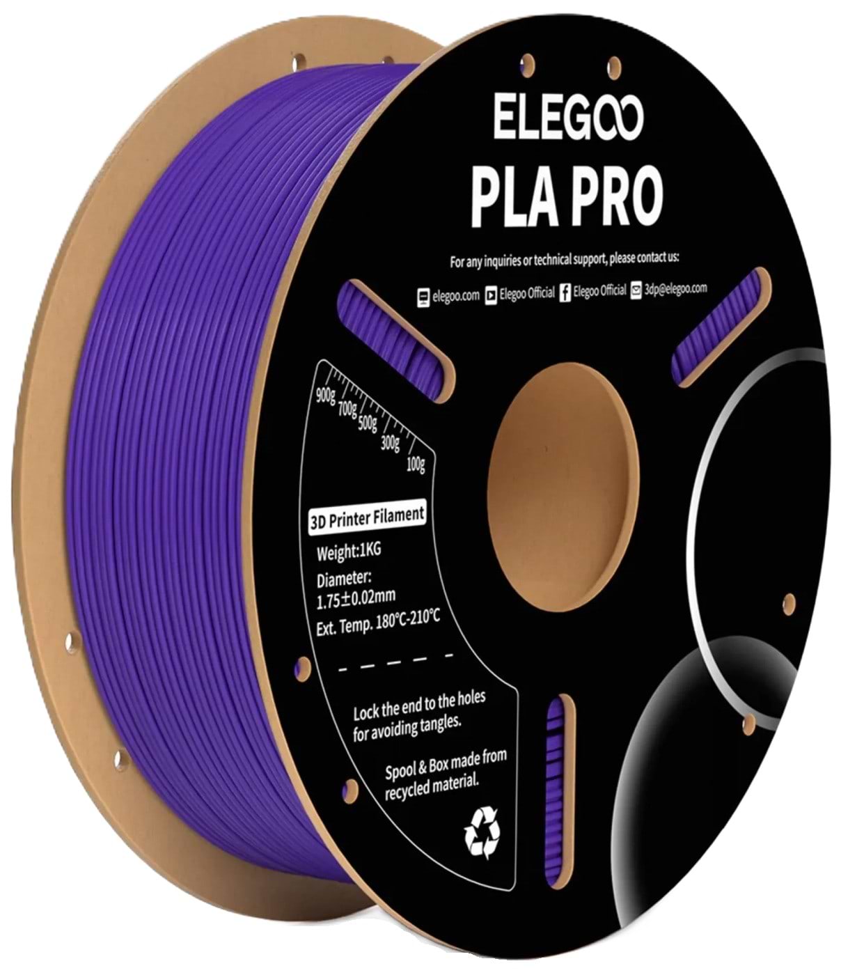 Нитка для PLA-картриджа Elegoo PRO Filament 1.75мм фиолетовый (50.203.0196)