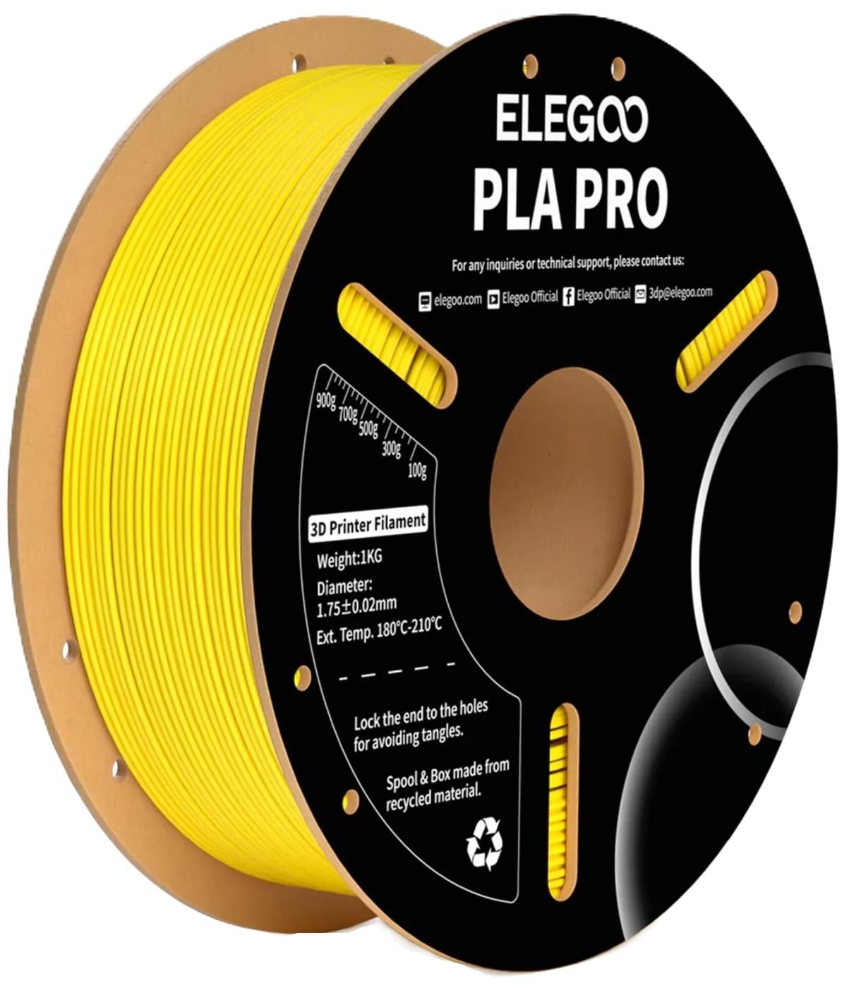 Нитка для PLA-картриджа Elegoo PRO Filament 1.75мм желтый (50.203.0194)