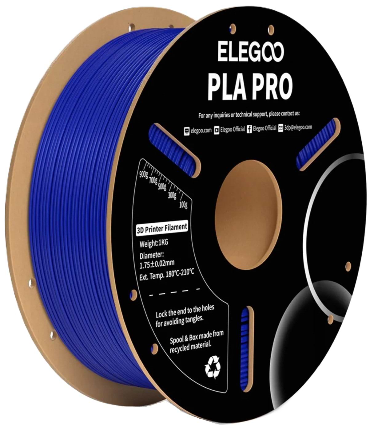 Нитка для PLA-картриджа Elegoo PLA PRO Filament 1.75мм синий (50.203.0191)
