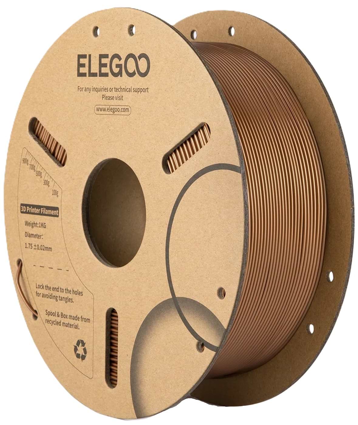 Нитка для PLA-картриджа Elegoo Filament 1.75мм бронзовый (50.203.0465)