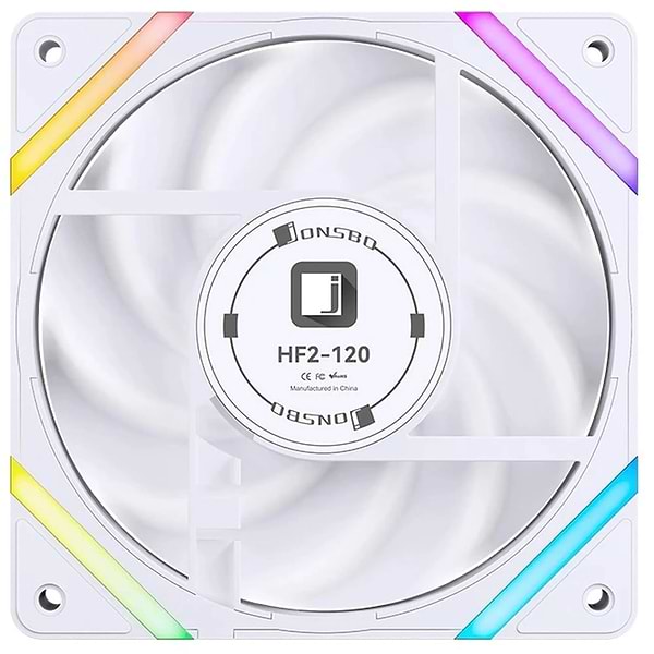 Фото - Корпусний вентилятор Jonsbo HF2-120W ARGB White