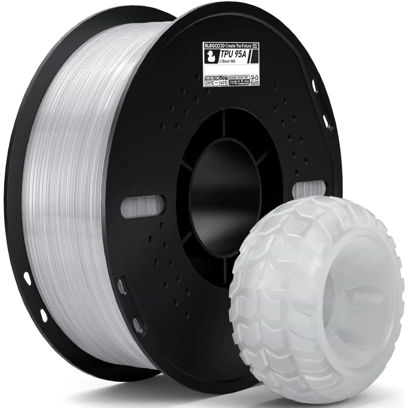 Нитка для TPU-картриджа Elegoo Filament 1.75мм прозорий (50.203.0569)