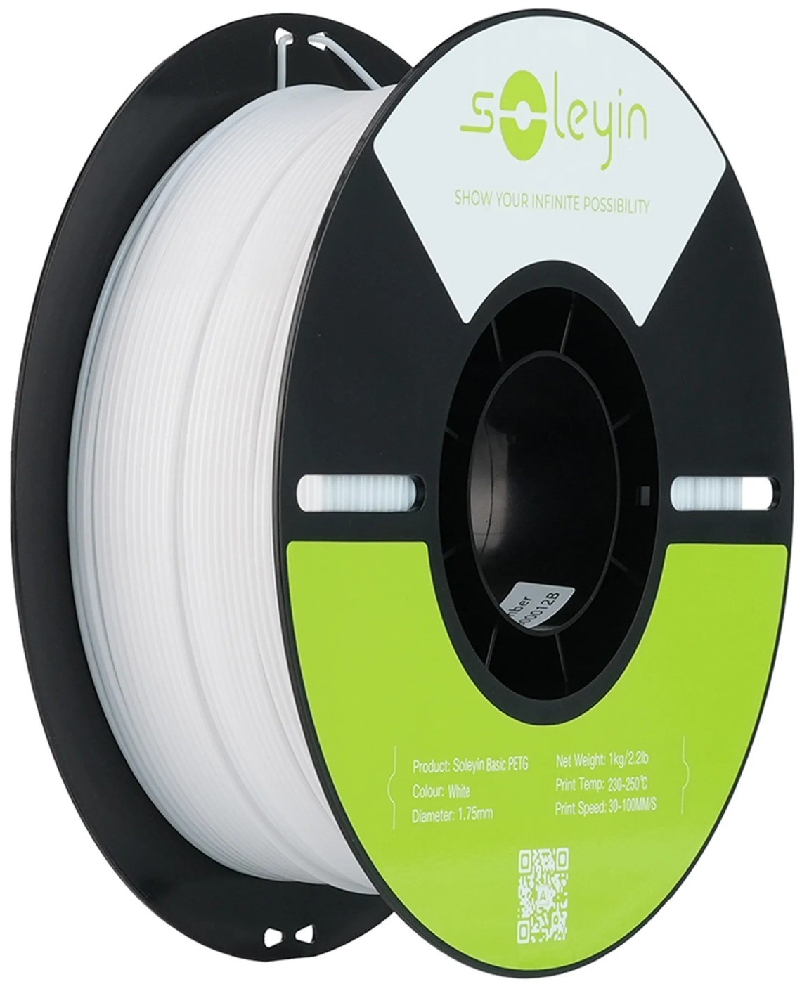 Нитка для PETG-картриджа Creality Filament Soleyin 1.75 мм 1 кг белый (3301030164)