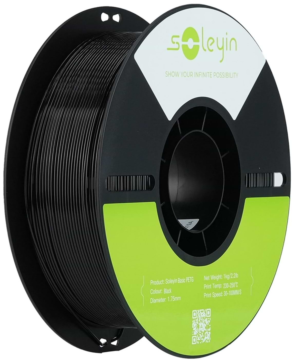 Нитка для PETG-картриджа Creality Filament Soleyin 1.75 мм черный (3301030163)