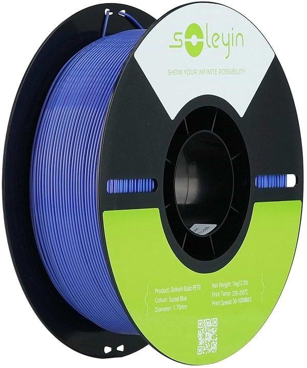Фото - Нитка для PETG-картриджа Creality Filament Soleyin 1.75 мм вечерне-небесный синий (3301030156)