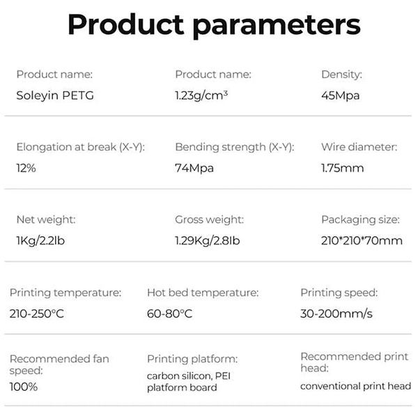 Фото - Нитка для PETG-картриджа Creality Filament Soleyin 1.75 мм чорний (3301030163)