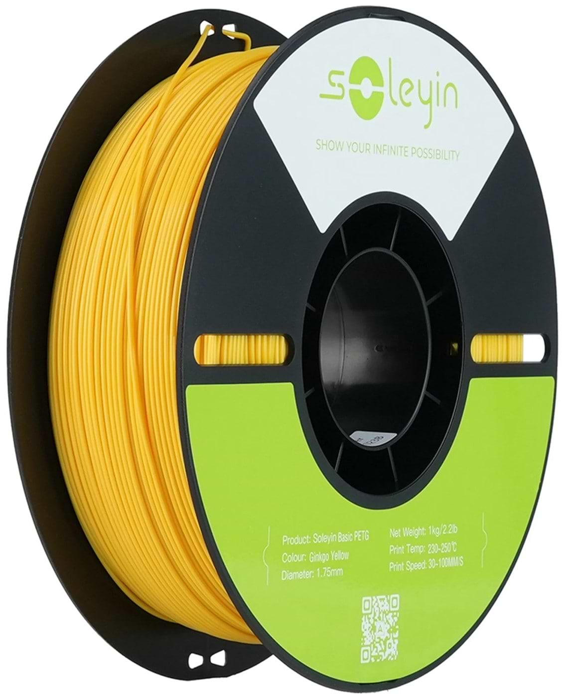 Нитка для PETG-картриджа Creality Filament Soleyin 1.75 мм желтый гинкго (3301030160)