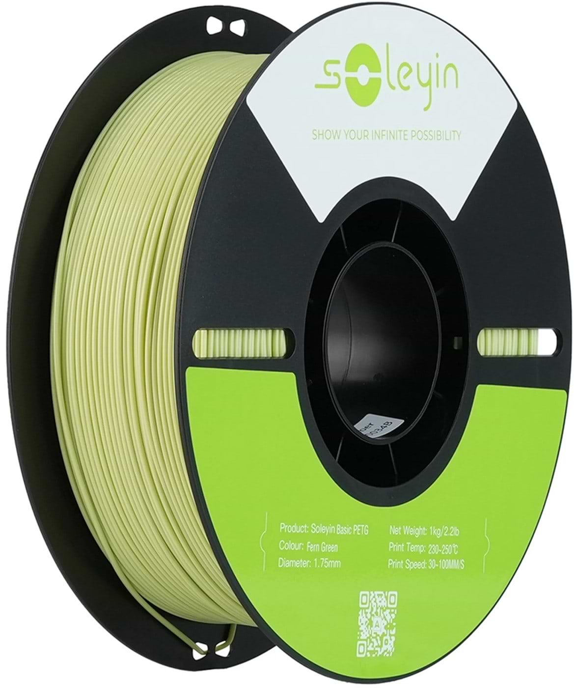 Нитка для PETG-картриджа Creality Filament Soleyin 1.75 мм зеленый папоротник (3301030162)