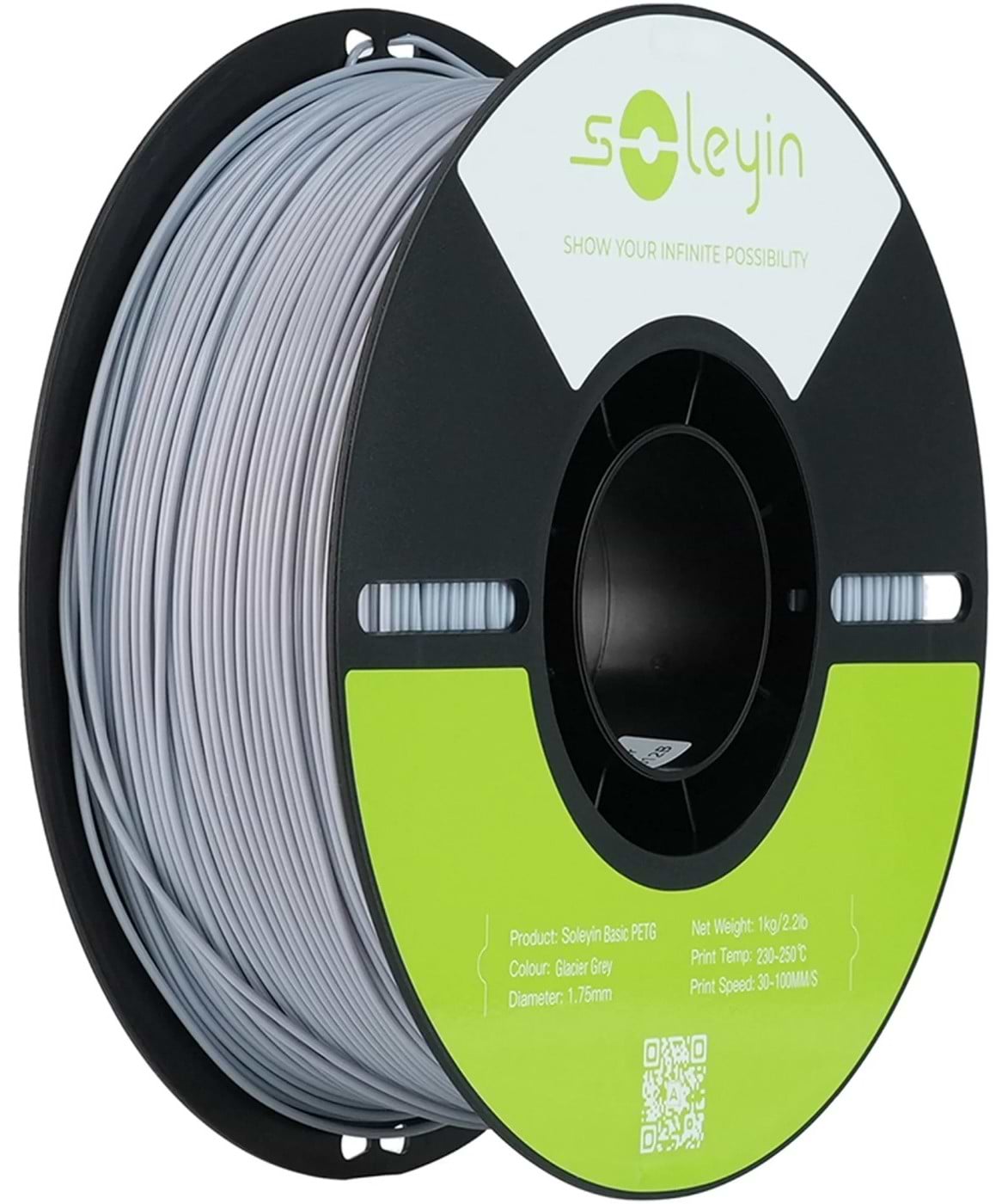 Нитка для PETG-картриджа Creality Filament Soleyin 1.75 мм ледяной серый (3301030166)