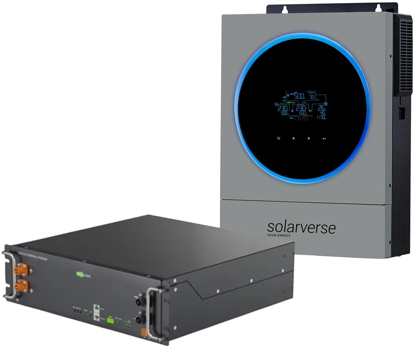 Система зберігання енергії Solarverse SV-1SV6K1-LES5.1K1 (1ф, 6kW, 51.2V, 100 Ah, LiFePO4)