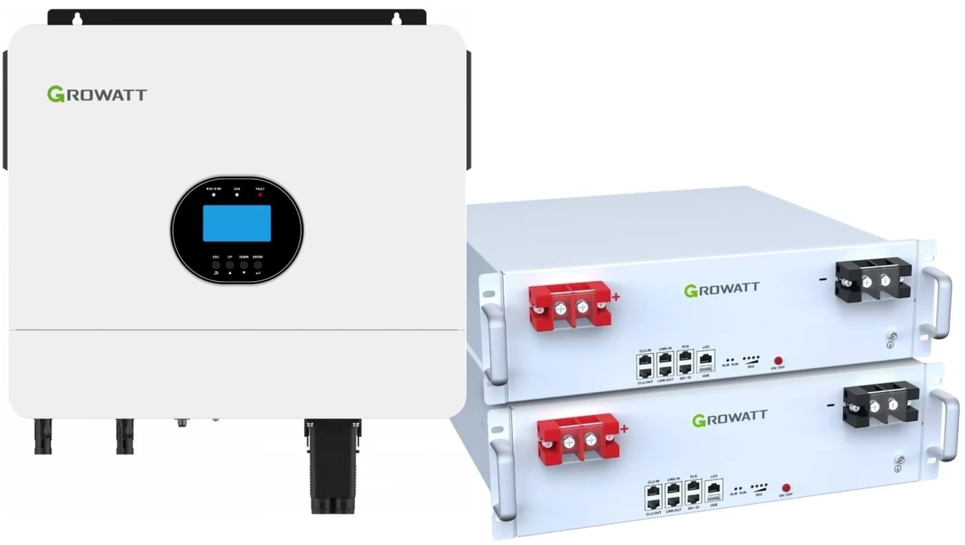 Система зберігання енергії Growatt SV-1GR6K1-LGR10K1-1 (1ф, 6kW, 51.2V, 200 Ah)