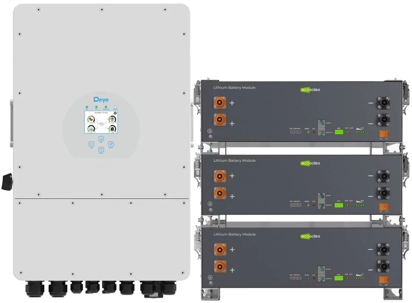 Система зберігання енергії Deye SV-1DE10K1-LEC15K1-1 (1ф, 10kW, 51.2V, 300Ah, LiFePO4)