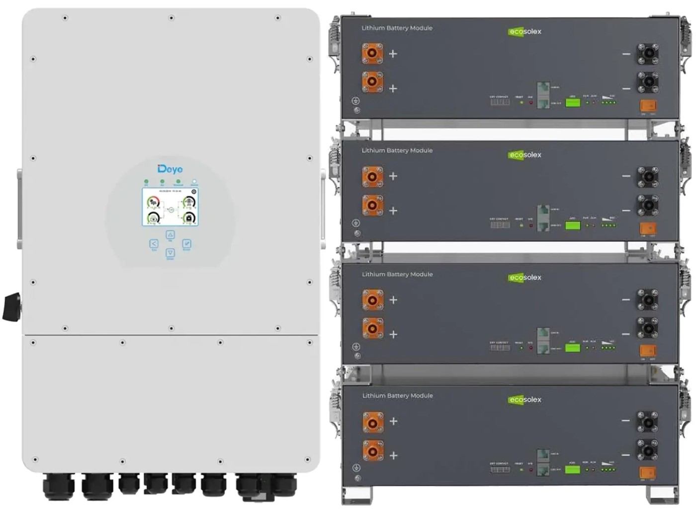 Система зберігання енергії Deye SV-1DE12K1-LEC20K1-1 (1ф, 12kW, 51.2V, 400Ah, LiFePO4)