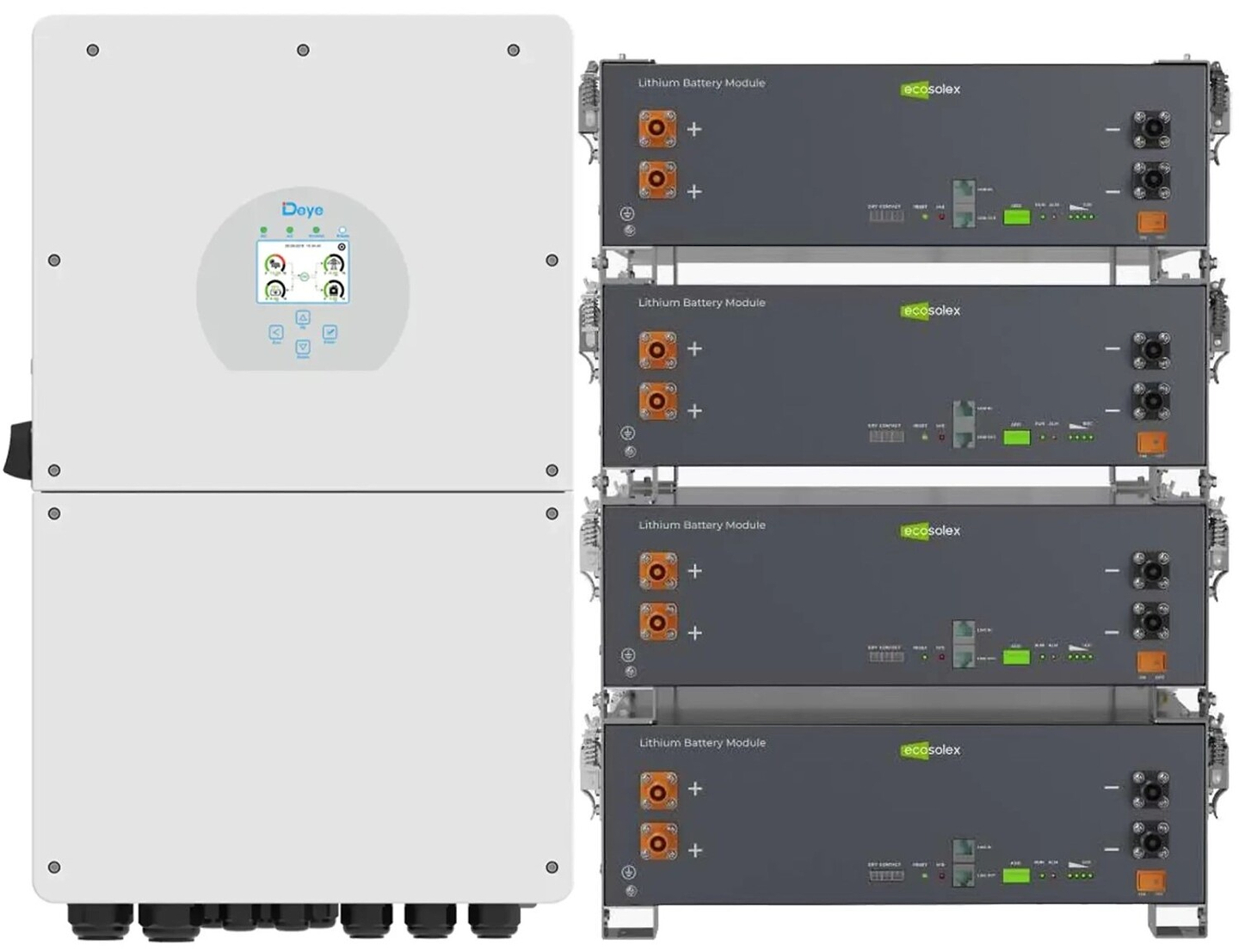 Система хранения энергии Deye SV-1DE16K1-LEC20K1-1 (1ф, 16kW, 51.2V, 400Ah, LiFePO4)