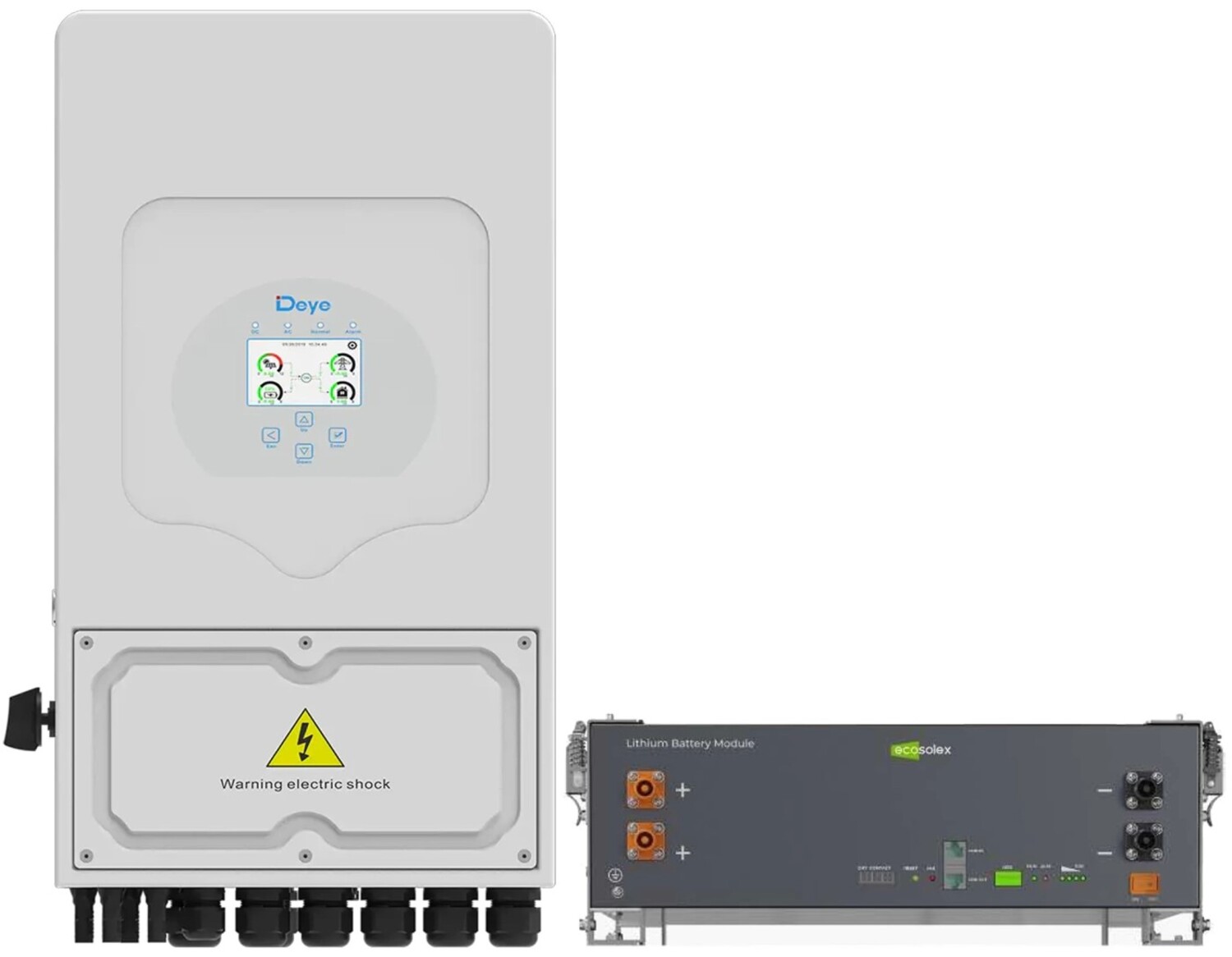 Система хранения энергии Deye SV-1DE6K2-LEC5K1-1 (1ф, 6kW, 51.2V, 100Ah, LiFePO4)