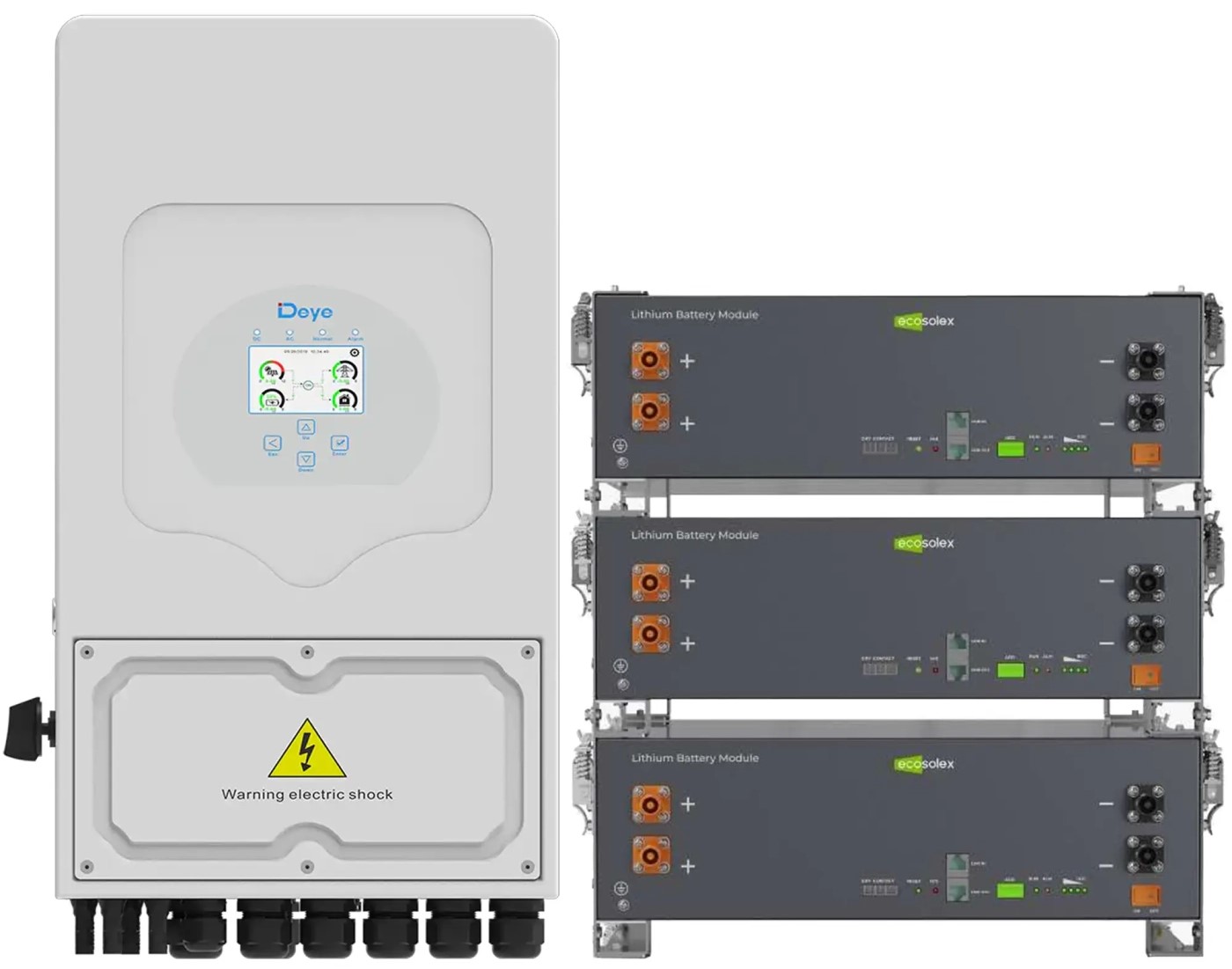 Система хранения энергии Deye SV-1DE6K2-LEC15K1-1 (1ф, 6kW, 51.2V, 300Ah, LiFePO4)