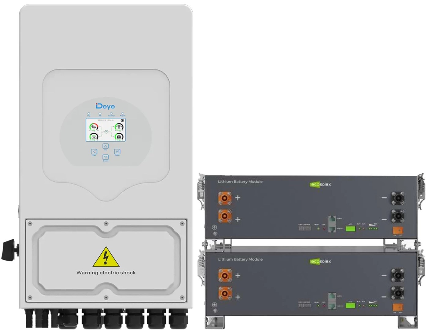 Система хранения энергии Deye SV-1DE6K2-LEC10K1-1 (1ф, 6kW, 51.2V, 200Ah, LiFePO4)