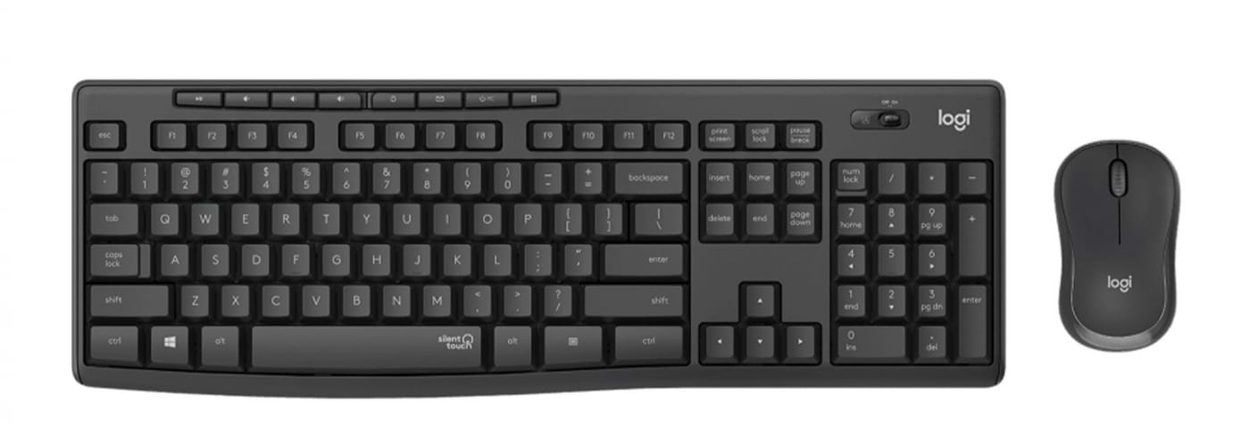 Уцінка - Клавіатура + миша бездротова Logitech MK295 Silent UA Graphite (920-009800)
