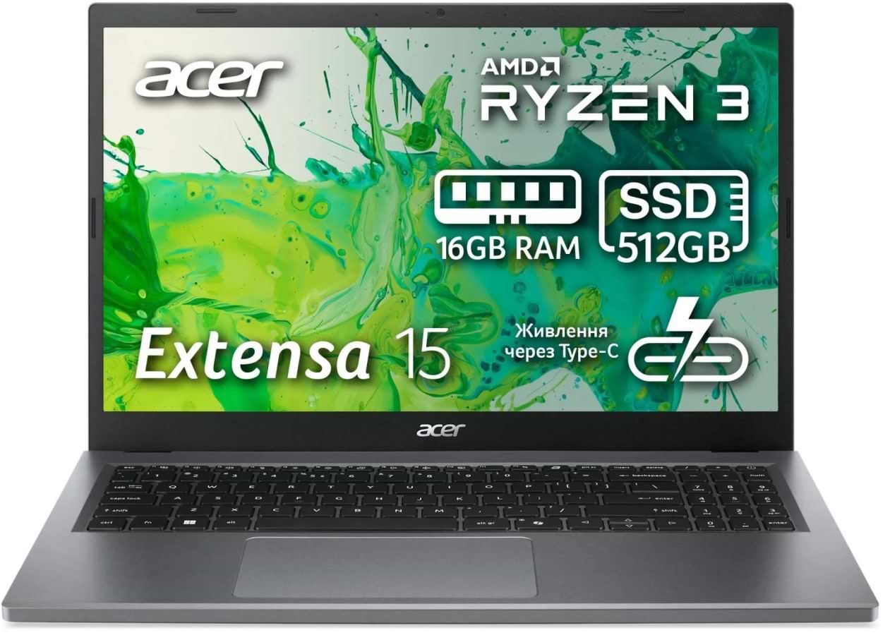 Ноутбук Acer Extensa 15 EX215-24-R102 (NX.EJ5EU.00C) Steel Gray - Фото 1