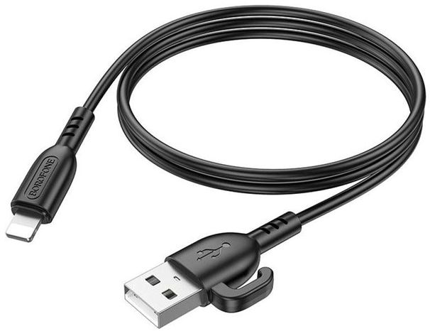 Кабель BOROFONE BX91 USB to iP 2.4A,1m Black (6974443389883)