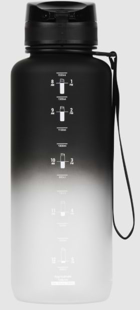 Фото - Пляшка для води UZspace 3056 Frosted 1500 мл Чорно-біла