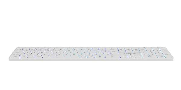 Фото - Клавіатура бездротова Canyon HKB-W11 Slim Dual Mode Wireless RGB EN/UA White (CNS-HBTK11W)