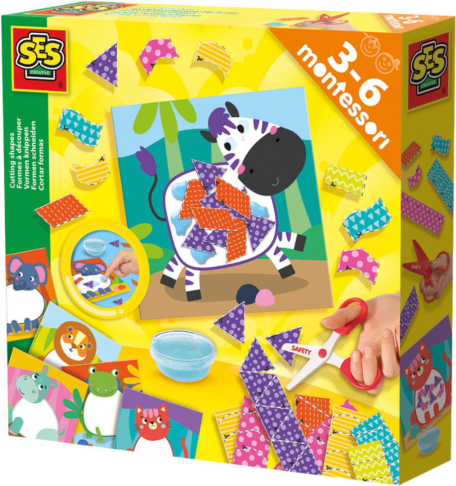 Набір для паперової творчості Ses Creative Montessori – ВИРІЗАЙ З ТВАРИННИМИ (14061S)