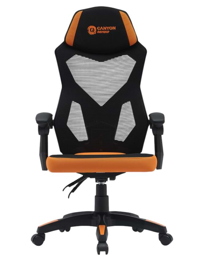 Кресло для геймеров Canyon Wave MCH02 Mesh Black Orange (CNE-MCH02) - Фото 1