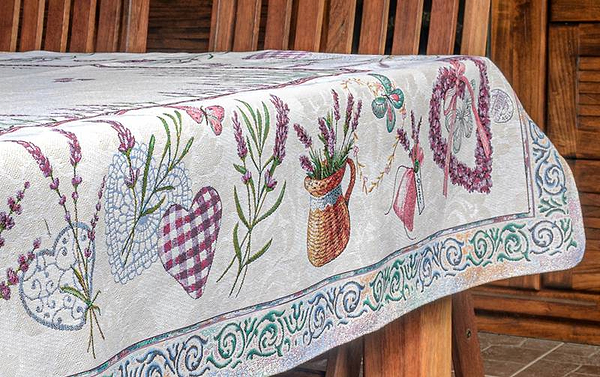 Фото - Скатертина квадратна Lefard Лаванда 140х140 см (732-038)