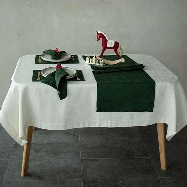 Фото - Скатерть раннер Едельвіка Рождество зеленая 140х45 (337-24/00)