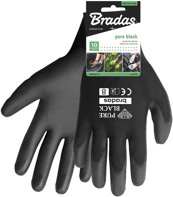 Фото - Рукавички садові BRADAS Pure Black розмір 11 (RWPBC11)