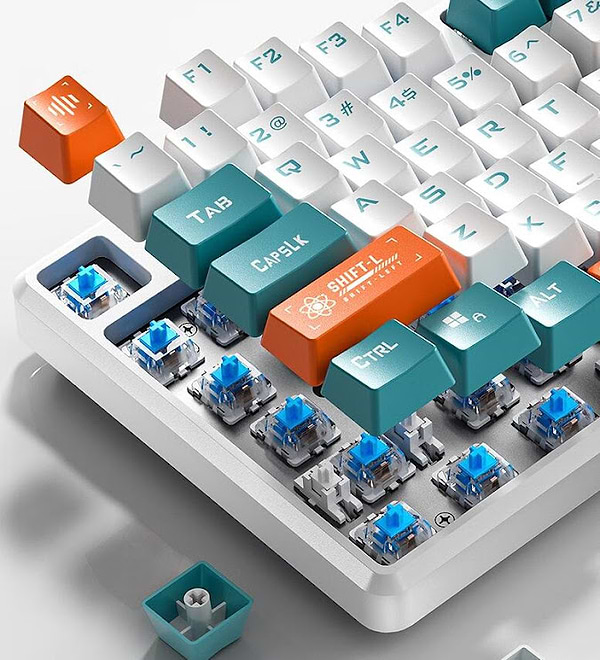 Фото - Клавиатура проводная игровая Aula F2088 PRO White/Blue (6948391234908)