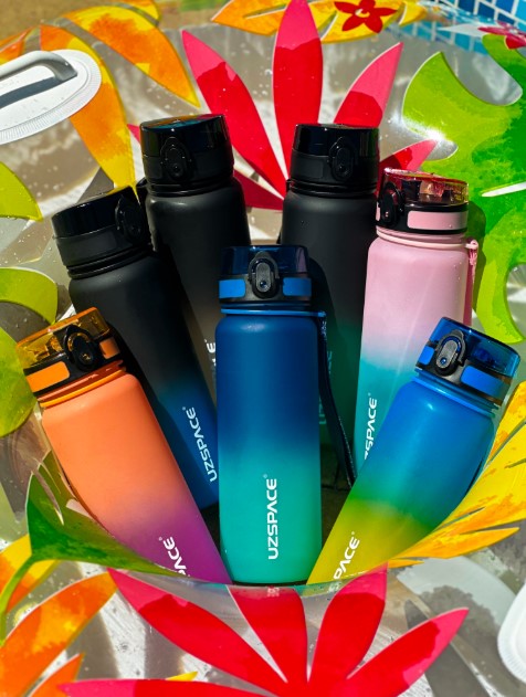 Фото - Пляшка для води UZspace 3053 Frosted 800 мл Рожево-блакитна