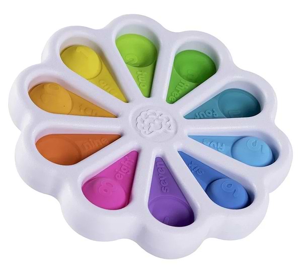 Фото - Антистрес іграшка Fat Brain Toys dimpl digits Кольорові пелюстки (F275EN)