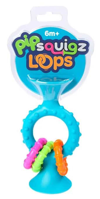 Фото - Брязкальце Fat Brain Toys pipSquigz Loops бірюзовий (F166ML)