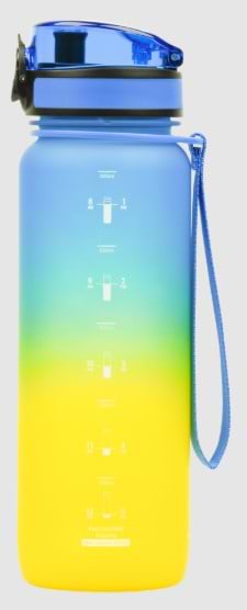 Фото - Пляшка для води UZspace 3053 Frosted 800 мл Жовто-блакитна
