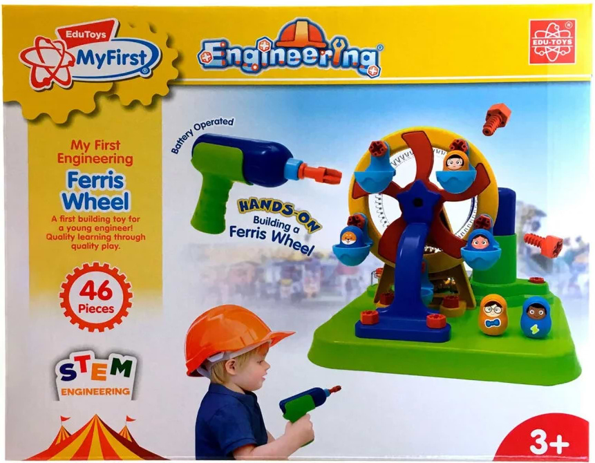 Пластиковий конструктор Edu-Toys Колесо огляду з інструментами 46 деталей (JS025)