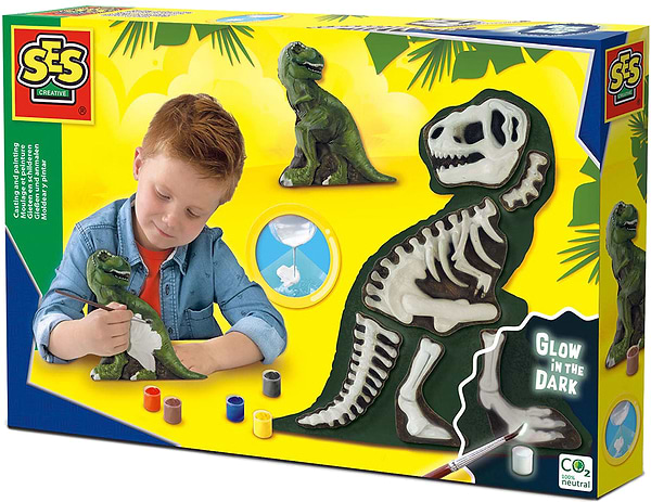 Фото - Лепка из гипса Ses Creative Ти-Рекс со скелетом (14206S)