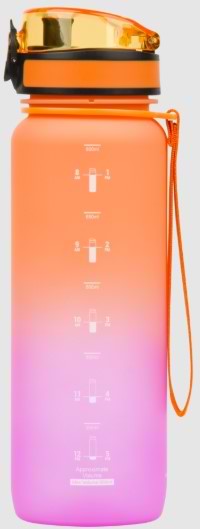 Фото - Пляшка для води UZspace 3053 Frosted 800 мл Помаранчево-рожева