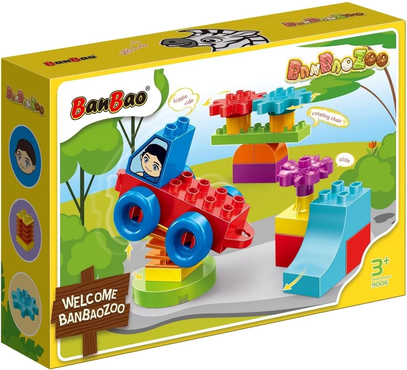 Пластиковий конструктор Banbao "BanBaoZOO" (20 елм.)  Дитячий майданчик (9006)